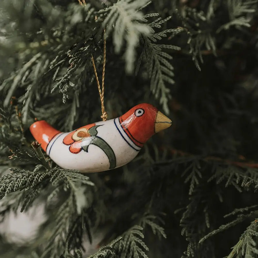 Jalini Ceramic Bird Ornament