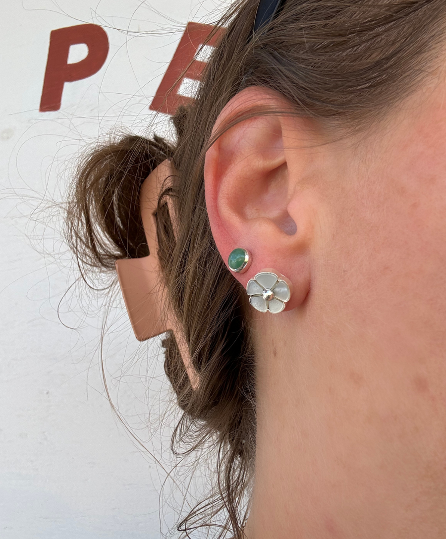 Mother of Pearl Flower Earrings