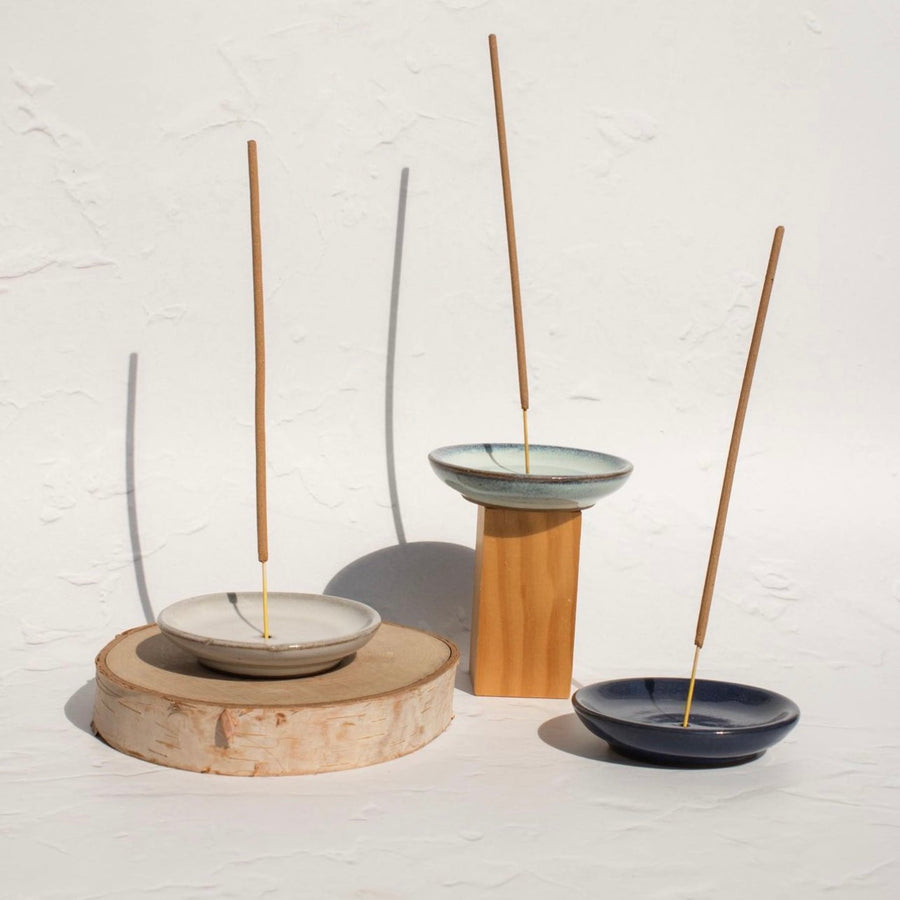 Ceramic Incense Holder with 3 Incense Sticks
