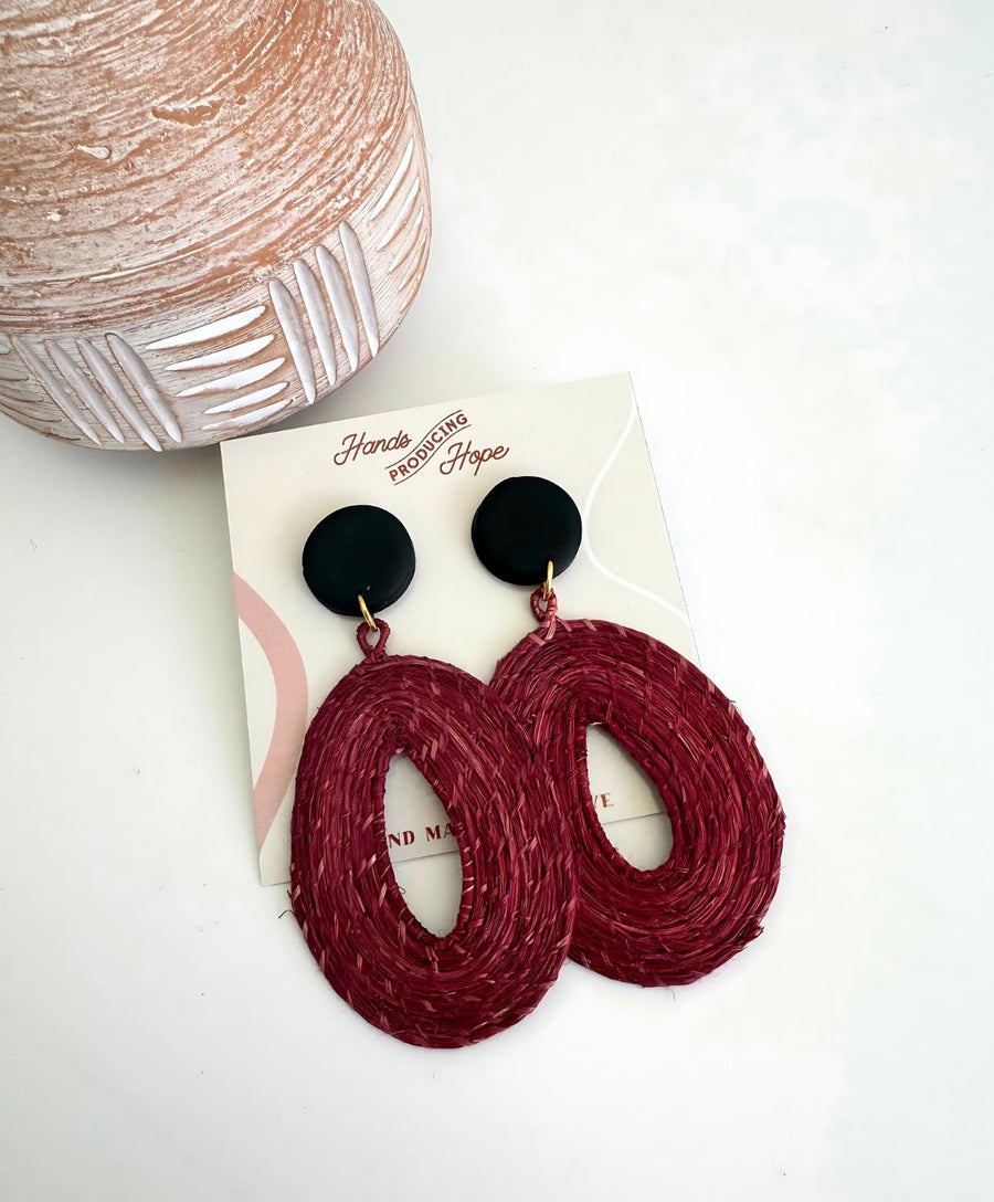 Midnight Maroon Earrings