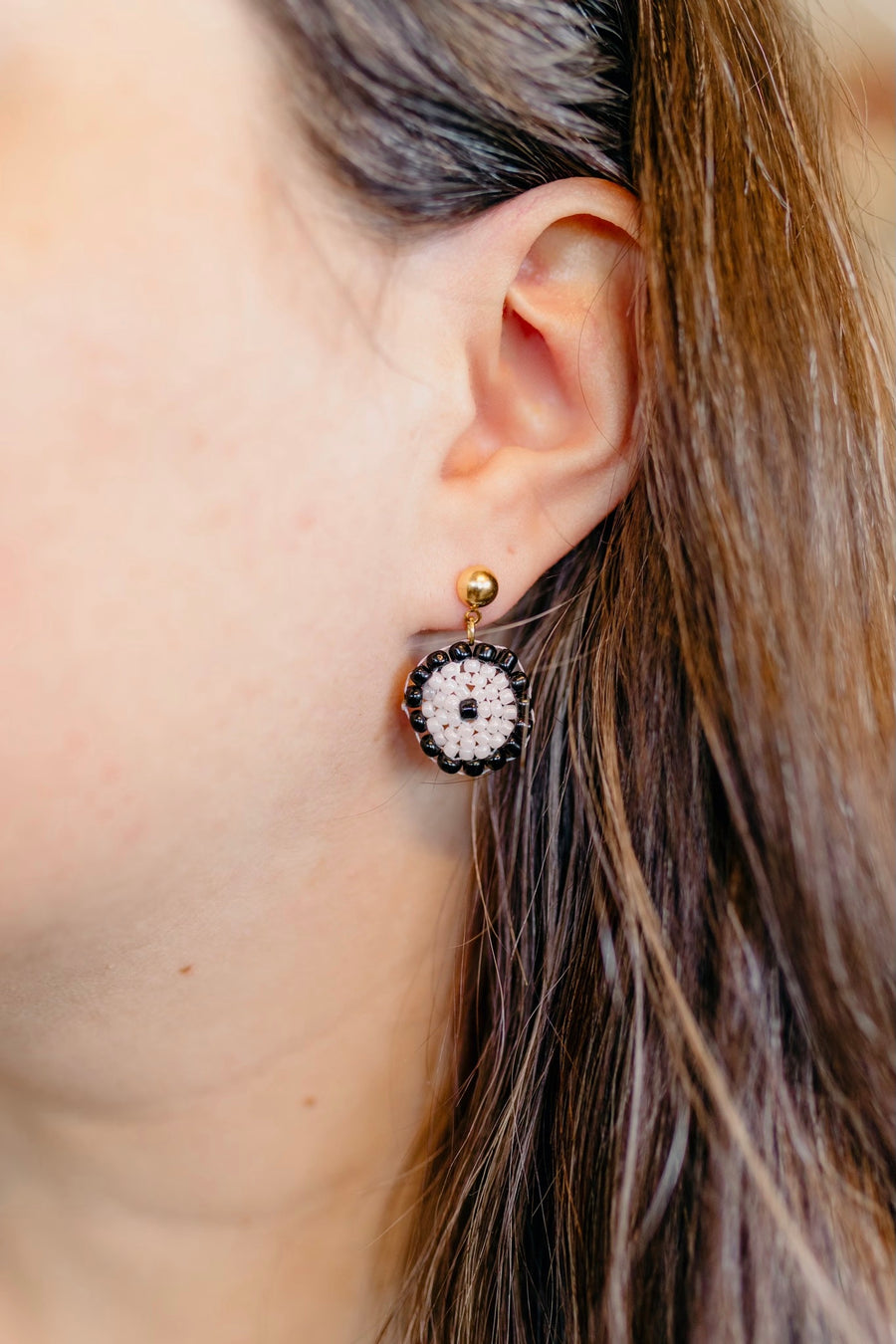 Ebony Halo Earrings