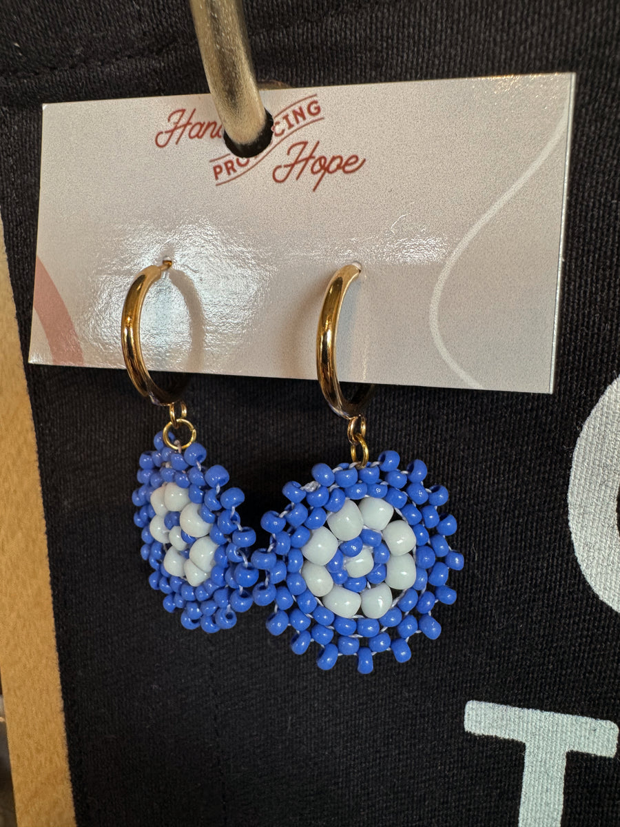 Azure Petal Hoops