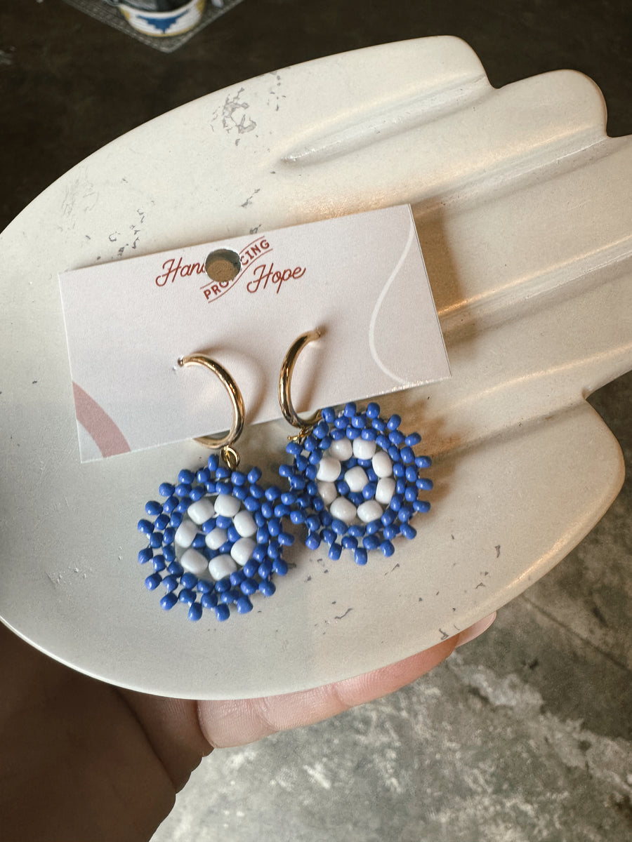 Azure Petal Hoops