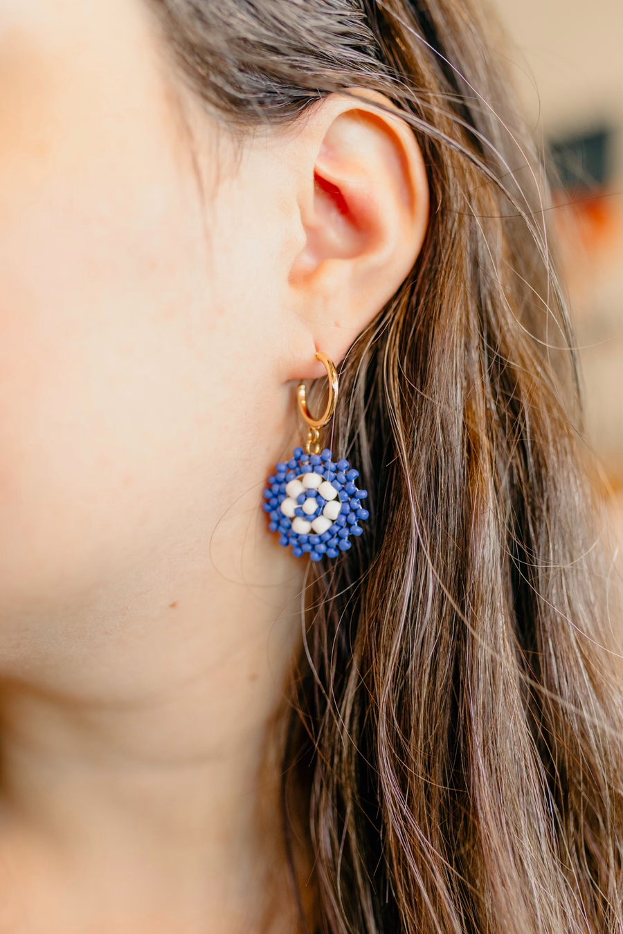 Azure Petal Hoops