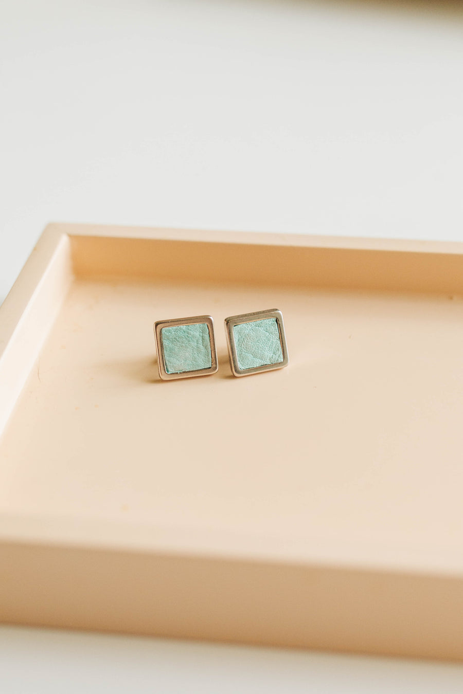 Square Studs: Turquoise