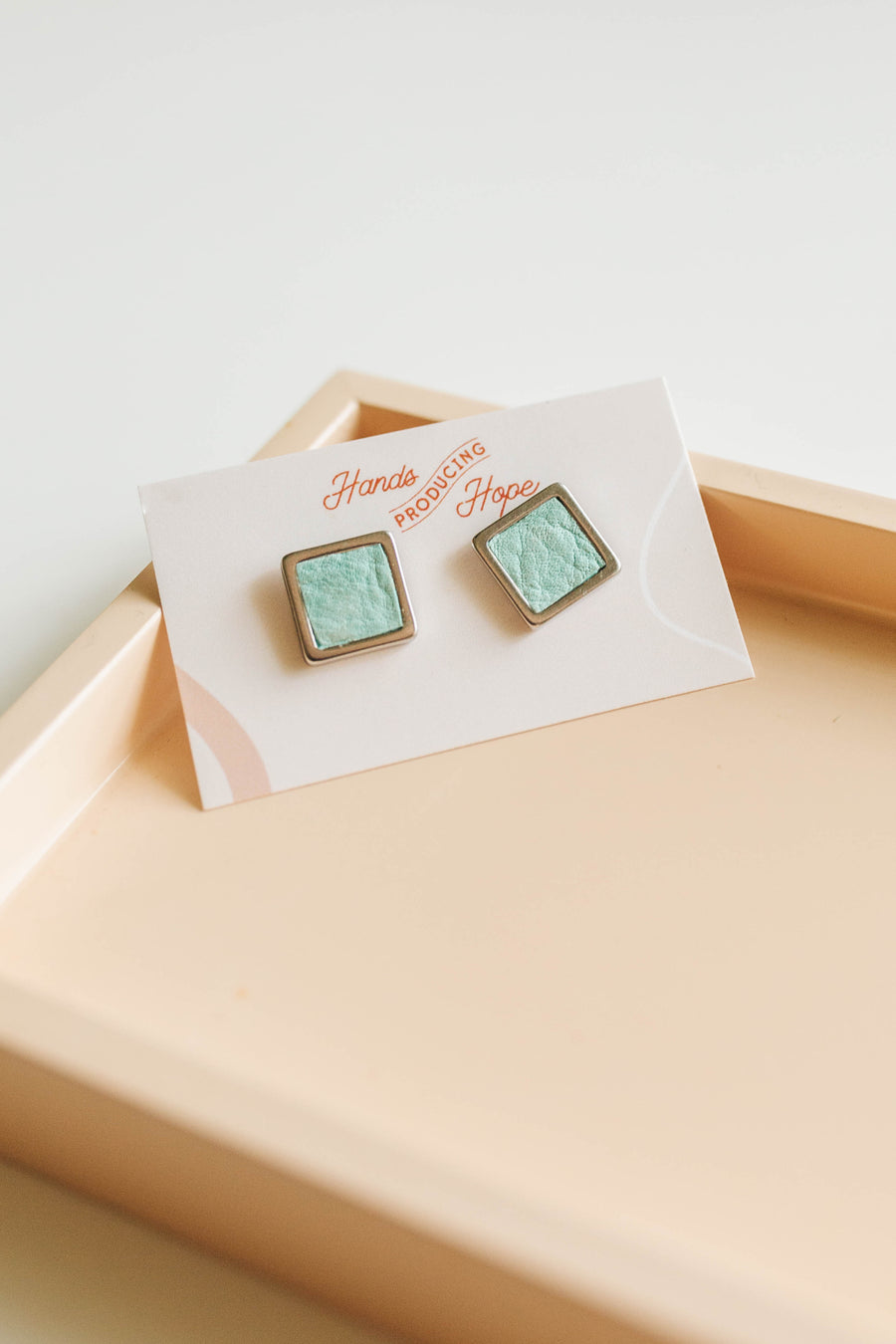 Square Studs: Turquoise